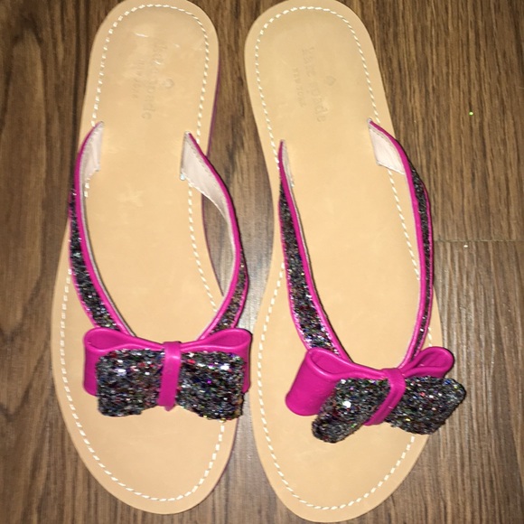 kate spade Shoes - ☀️Buy 2 Get 1 Kate Spade Fip flops Sz 9 Pink Bow
